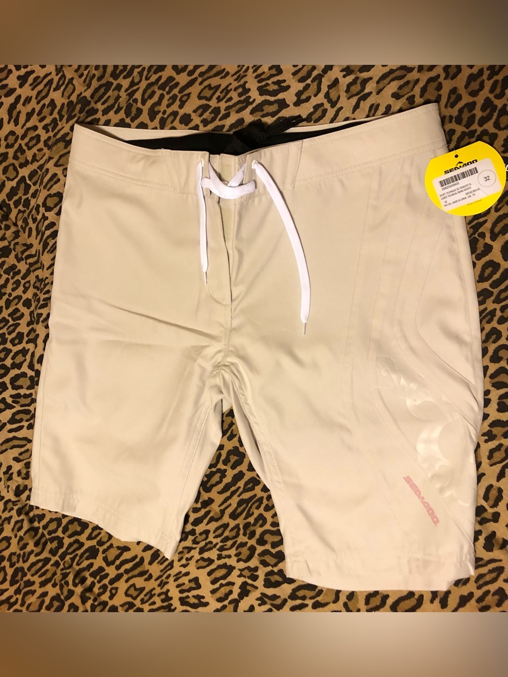 Sea-Doo New Ladies OEM Tech Riding Shorts Beige 32 2862333802
